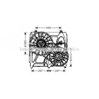 Ventilateur, refroidissement du moteur AVA QUALITY COOLING KA7509