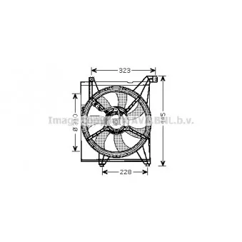 Ventilateur, refroidissement du moteur AVA QUALITY COOLING KA7512