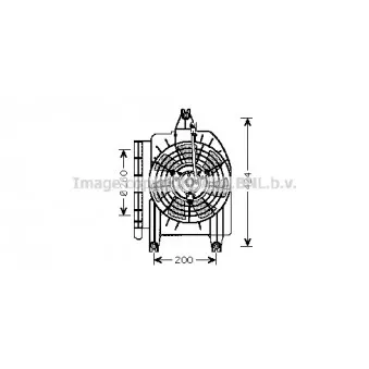 Ventilateur, refroidissement du moteur AVA QUALITY COOLING KA7514
