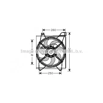 Ventilateur, refroidissement du moteur AVA QUALITY COOLING KA7515