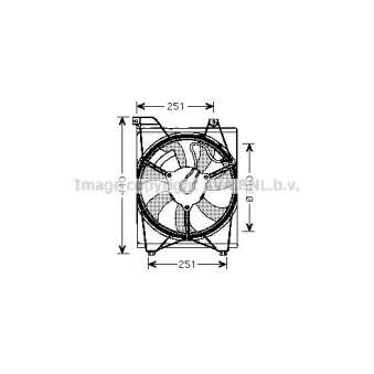 Ventilateur, refroidissement du moteur AVA QUALITY COOLING KA7516