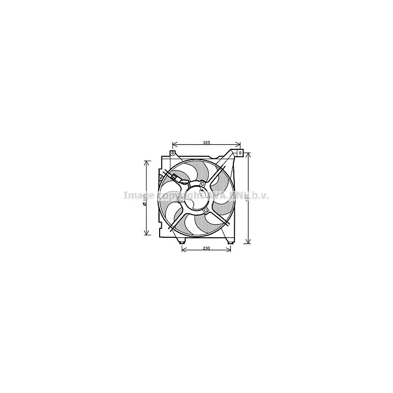 Ventilateur, refroidissement du moteur AVA QUALITY COOLING KA7517