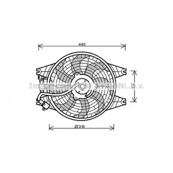 Ventilateur, refroidissement du moteur AVA QUALITY COOLING KA7518