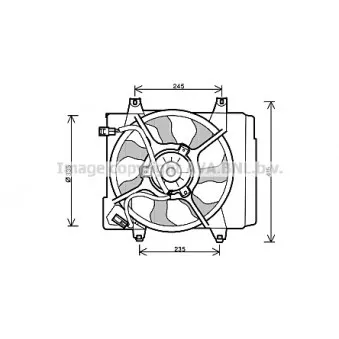 Ventilateur, refroidissement du moteur AVA QUALITY COOLING KA7519