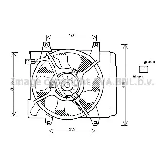 Ventilateur, refroidissement du moteur AVA QUALITY COOLING KA7520
