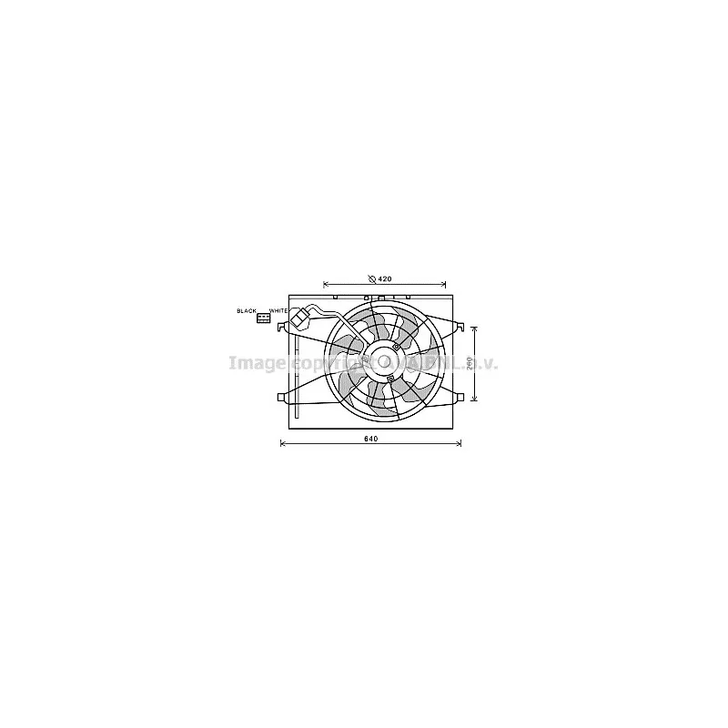 Ventilateur, refroidissement du moteur AVA QUALITY COOLING KA7523
