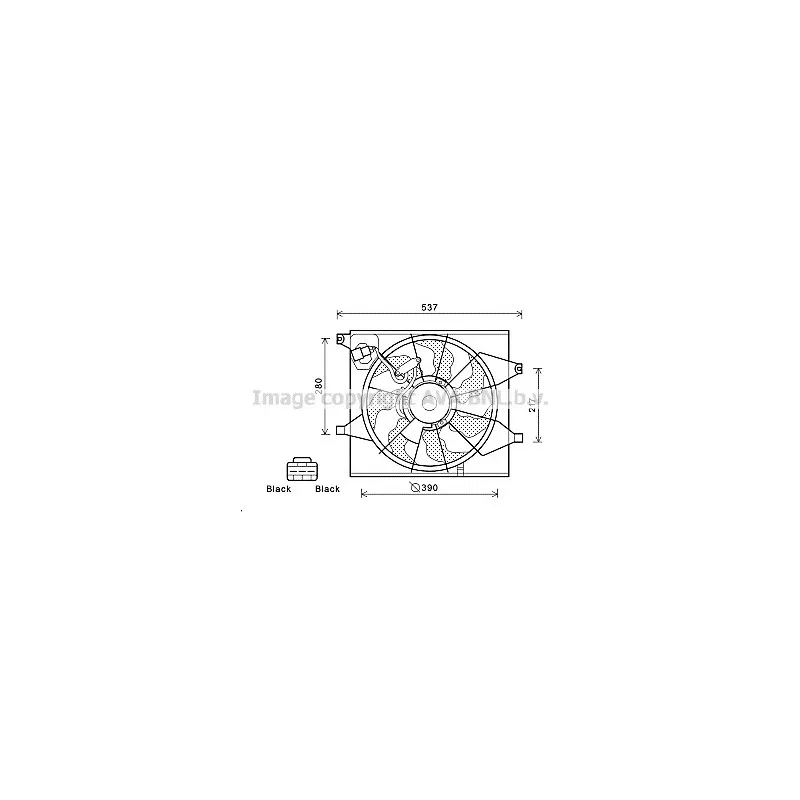 Ventilateur, refroidissement du moteur AVA QUALITY COOLING KA7524