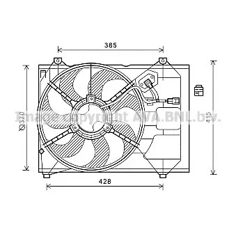 Ventilateur, refroidissement du moteur AVA QUALITY COOLING KA7527