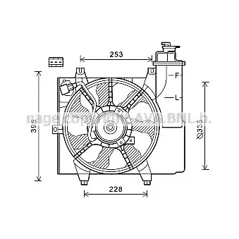 Ventilateur, refroidissement du moteur AVA QUALITY COOLING KA7528
