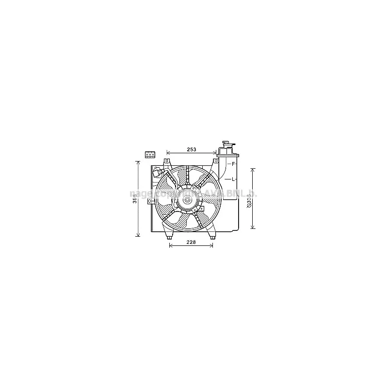 Ventilateur, refroidissement du moteur AVA QUALITY COOLING KA7528