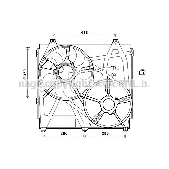 Ventilateur, refroidissement du moteur AVA QUALITY COOLING KA7529