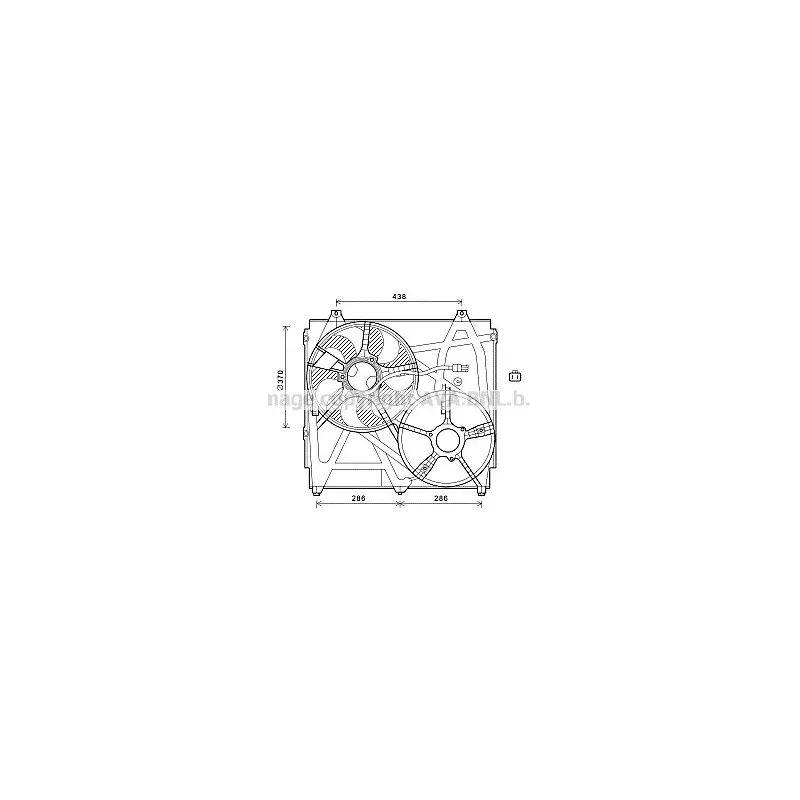 Ventilateur, refroidissement du moteur AVA QUALITY COOLING KA7529