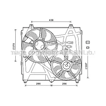 Ventilateur, refroidissement du moteur AVA QUALITY COOLING KA7530