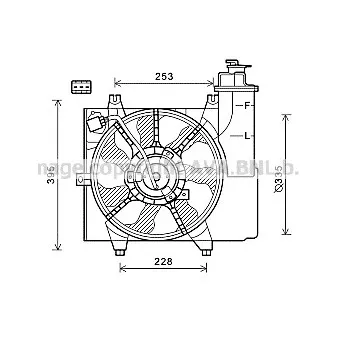 Ventilateur, refroidissement du moteur AVA QUALITY COOLING KA7531