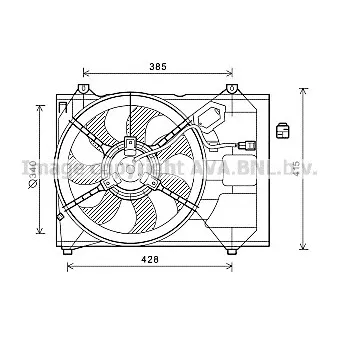 Ventilateur, refroidissement du moteur AVA QUALITY COOLING KA7533