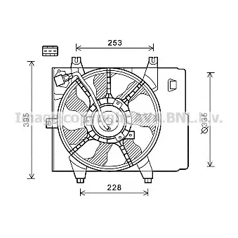 Ventilateur, refroidissement du moteur AVA QUALITY COOLING KA7534