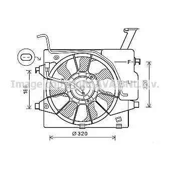 Ventilateur, refroidissement du moteur AVA QUALITY COOLING KA7535