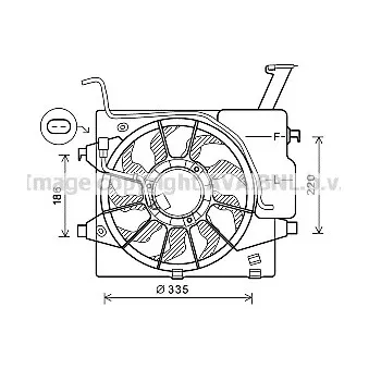 Ventilateur, refroidissement du moteur AVA QUALITY COOLING KA7536
