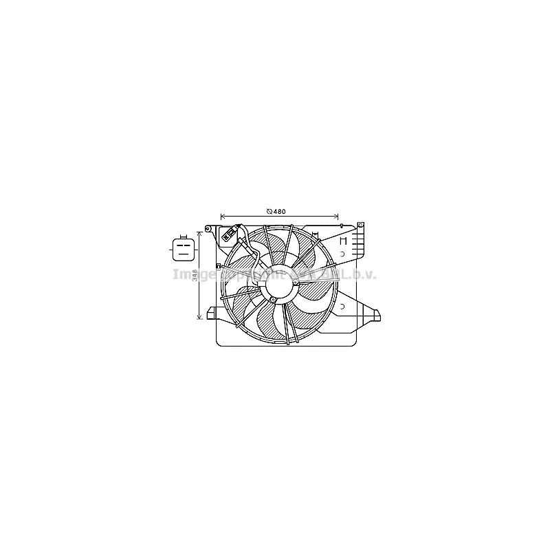 Ventilateur, refroidissement du moteur AVA QUALITY COOLING KA7539