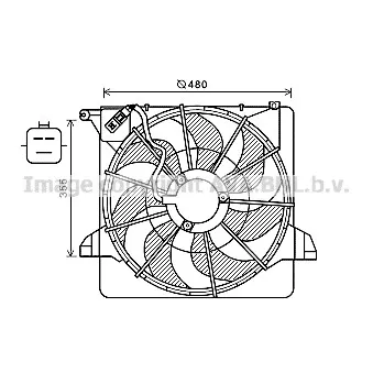 Ventilateur, refroidissement du moteur AVA QUALITY COOLING KA7540