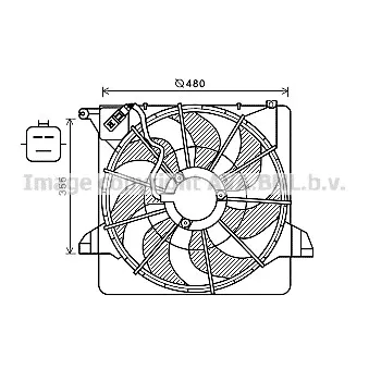 Ventilateur, refroidissement du moteur AVA QUALITY COOLING KA7541