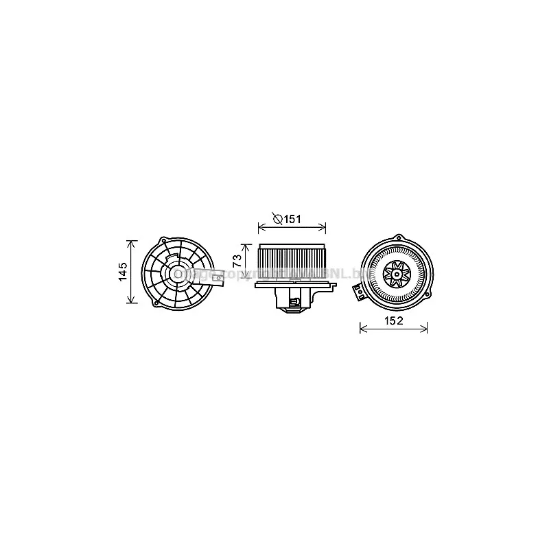 Moteur électrique, pulseur d'air habitacle AVA QUALITY COOLING KA8219