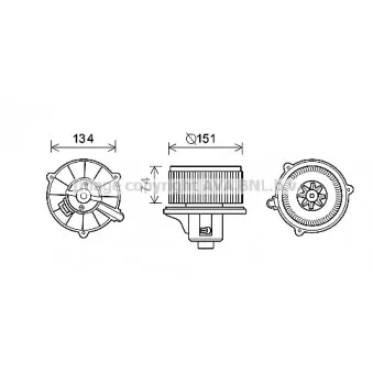 Moteur électrique, pulseur d'air habitacle AVA QUALITY COOLING KA8227