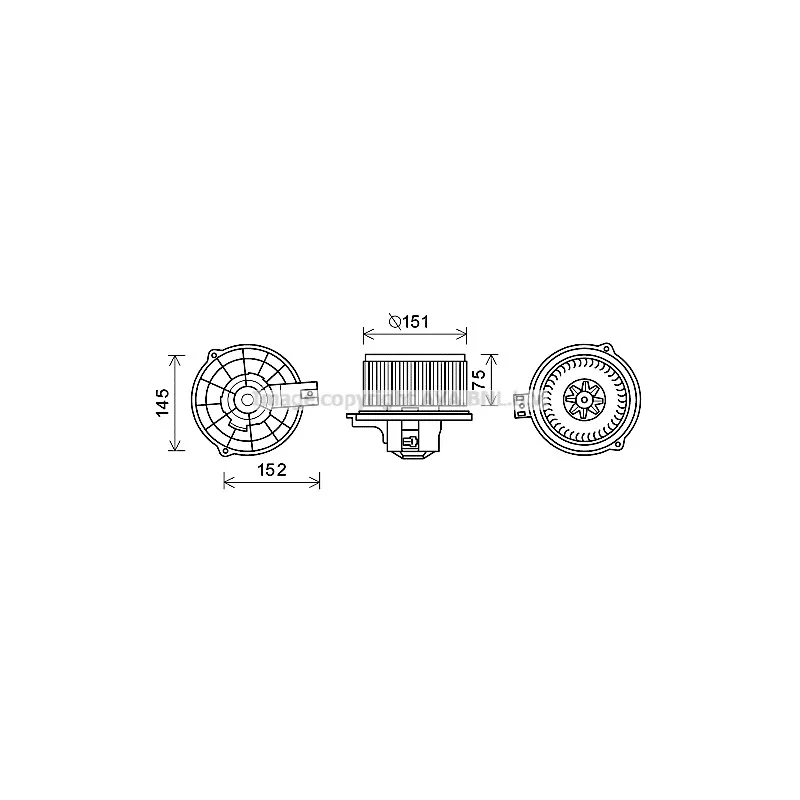 Moteur électrique, pulseur d'air habitacle AVA QUALITY COOLING KA8234