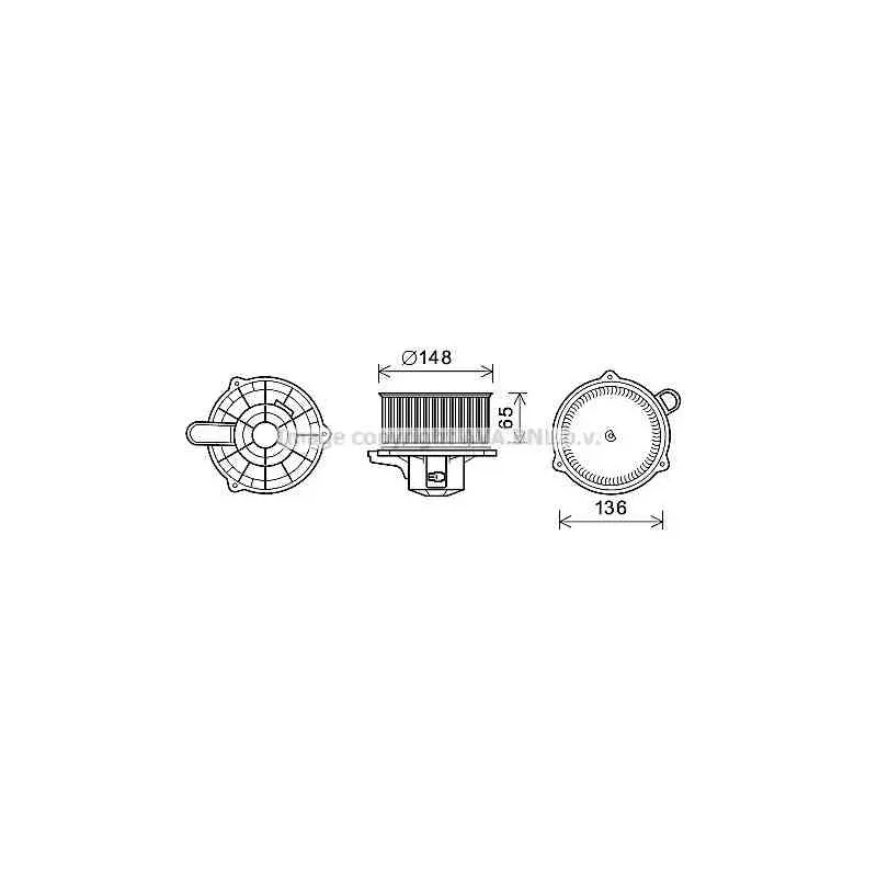 Moteur électrique, pulseur d'air habitacle AVA QUALITY COOLING KA8240