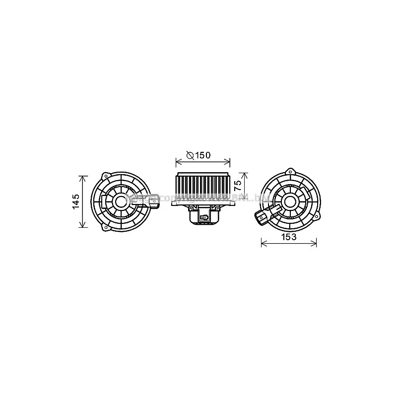 Moteur électrique, pulseur d'air habitacle AVA QUALITY COOLING KA8243