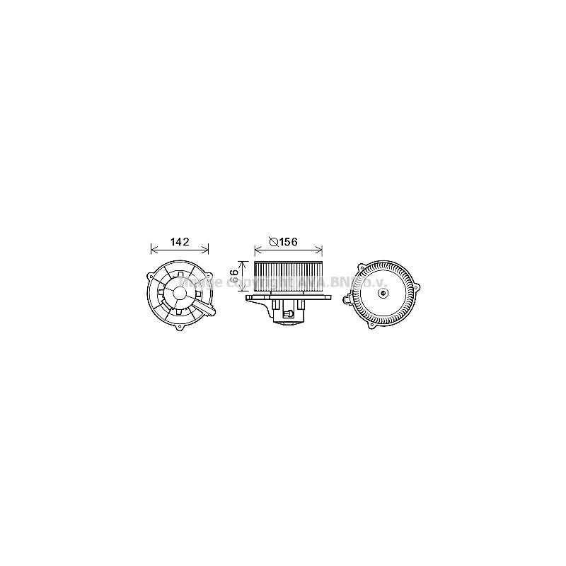 Moteur électrique, pulseur d'air habitacle AVA QUALITY COOLING KA8254