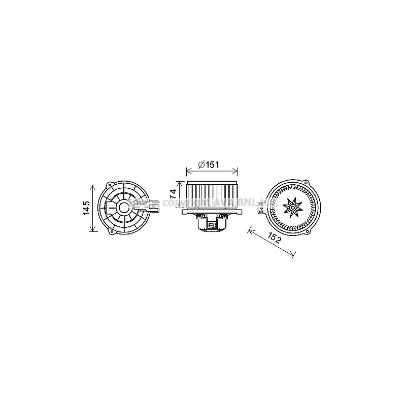Moteur électrique, pulseur d'air habitacle AVA QUALITY COOLING KA8258