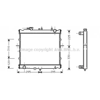 Radiateur, refroidissement du moteur AVA QUALITY COOLING