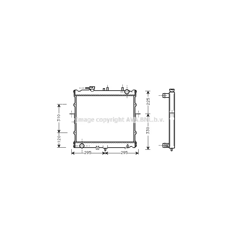 Radiateur, refroidissement du moteur AVA QUALITY COOLING KAA2022