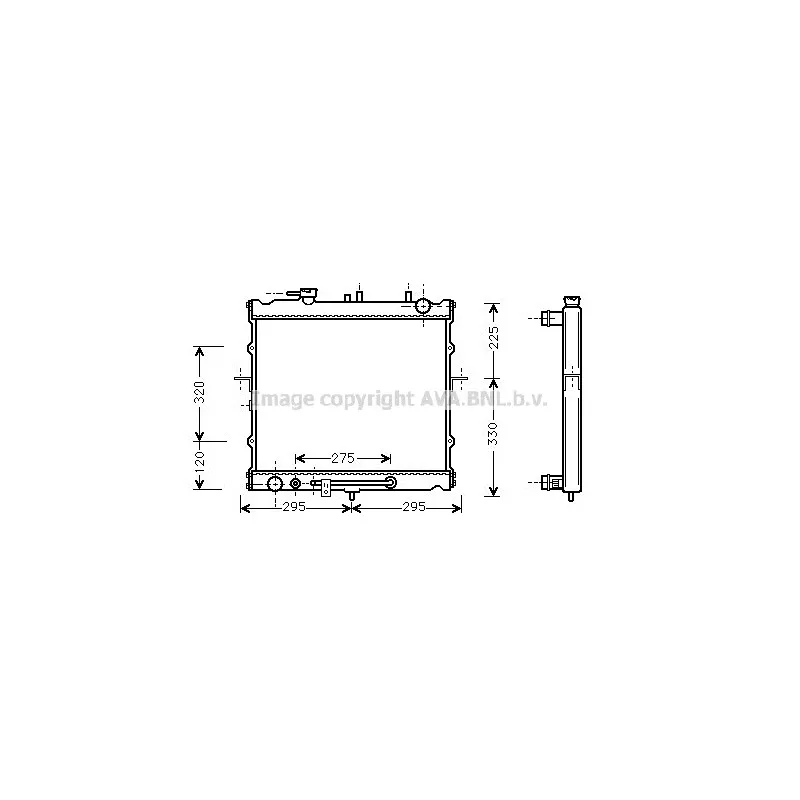 Radiateur, refroidissement du moteur AVA QUALITY COOLING KAA2023