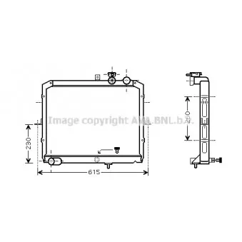 Radiateur, refroidissement du moteur AVA QUALITY COOLING KAA2033