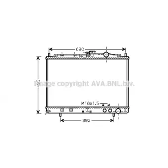 Radiateur, refroidissement du moteur AVA QUALITY COOLING KAA2037