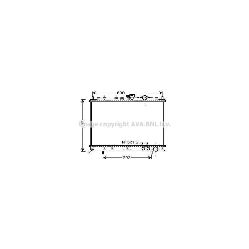Radiateur, refroidissement du moteur AVA QUALITY COOLING KAA2037