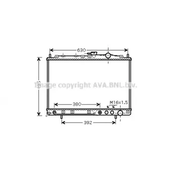 Radiateur, refroidissement du moteur AVA QUALITY COOLING KAA2038