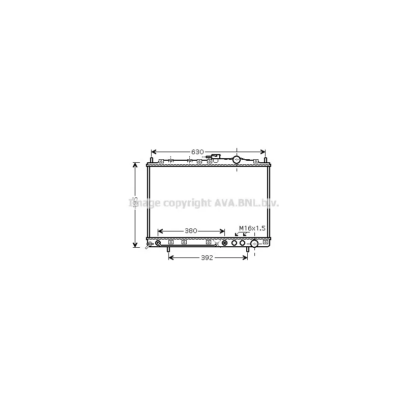 Radiateur, refroidissement du moteur AVA QUALITY COOLING KAA2038
