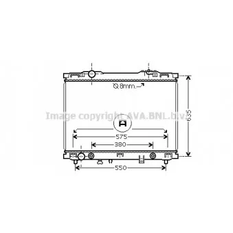 Radiateur, refroidissement du moteur AVA QUALITY COOLING KAA2063