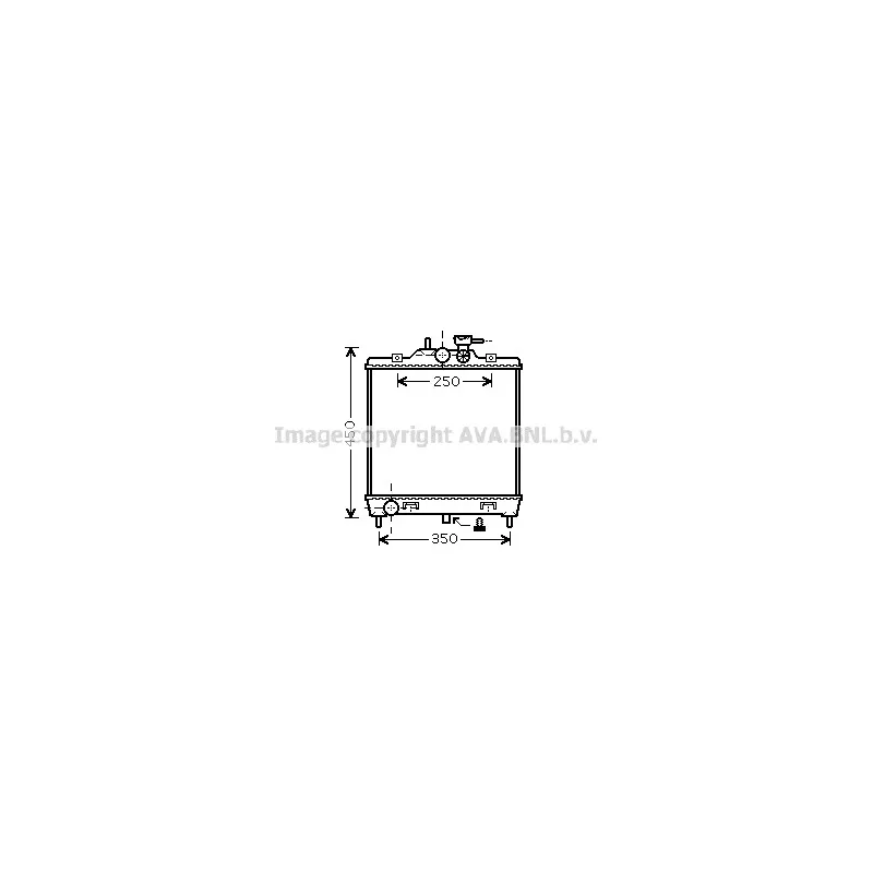 Radiateur, refroidissement du moteur AVA QUALITY COOLING KAA2064