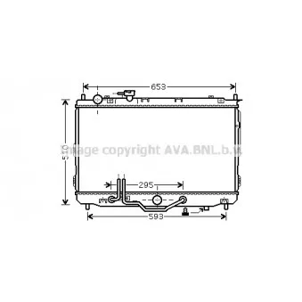 Radiateur, refroidissement du moteur AVA QUALITY COOLING KAA2071