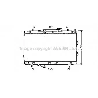 Radiateur, refroidissement du moteur AVA QUALITY COOLING KAA2074