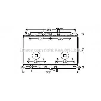 Radiateur, refroidissement du moteur AVA QUALITY COOLING KAA2077