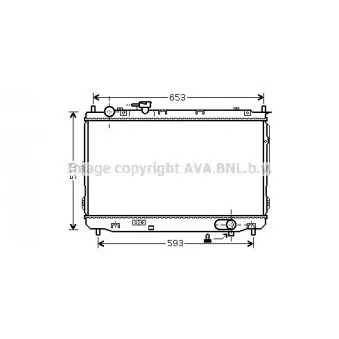 Radiateur, refroidissement du moteur AVA QUALITY COOLING KAA2084