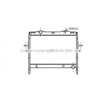 Radiateur, refroidissement du moteur AVA QUALITY COOLING KAA2128