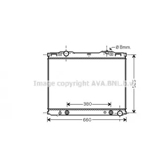 Radiateur, refroidissement du moteur AVA QUALITY COOLING KAA2139