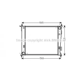 Radiateur, refroidissement du moteur AVA QUALITY COOLING KAA2143