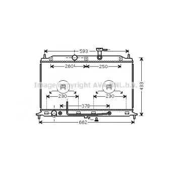 Radiateur, refroidissement du moteur AVA QUALITY COOLING KAA2152